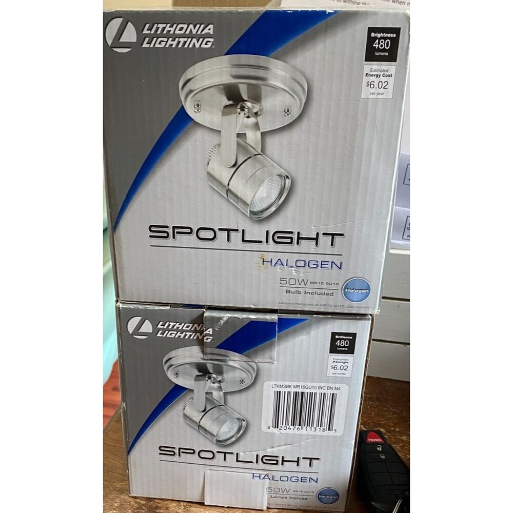 Lithonia Lighting Lot of 2 Spotlight Halogen 50W 480 Lumens NIB Free Shipping